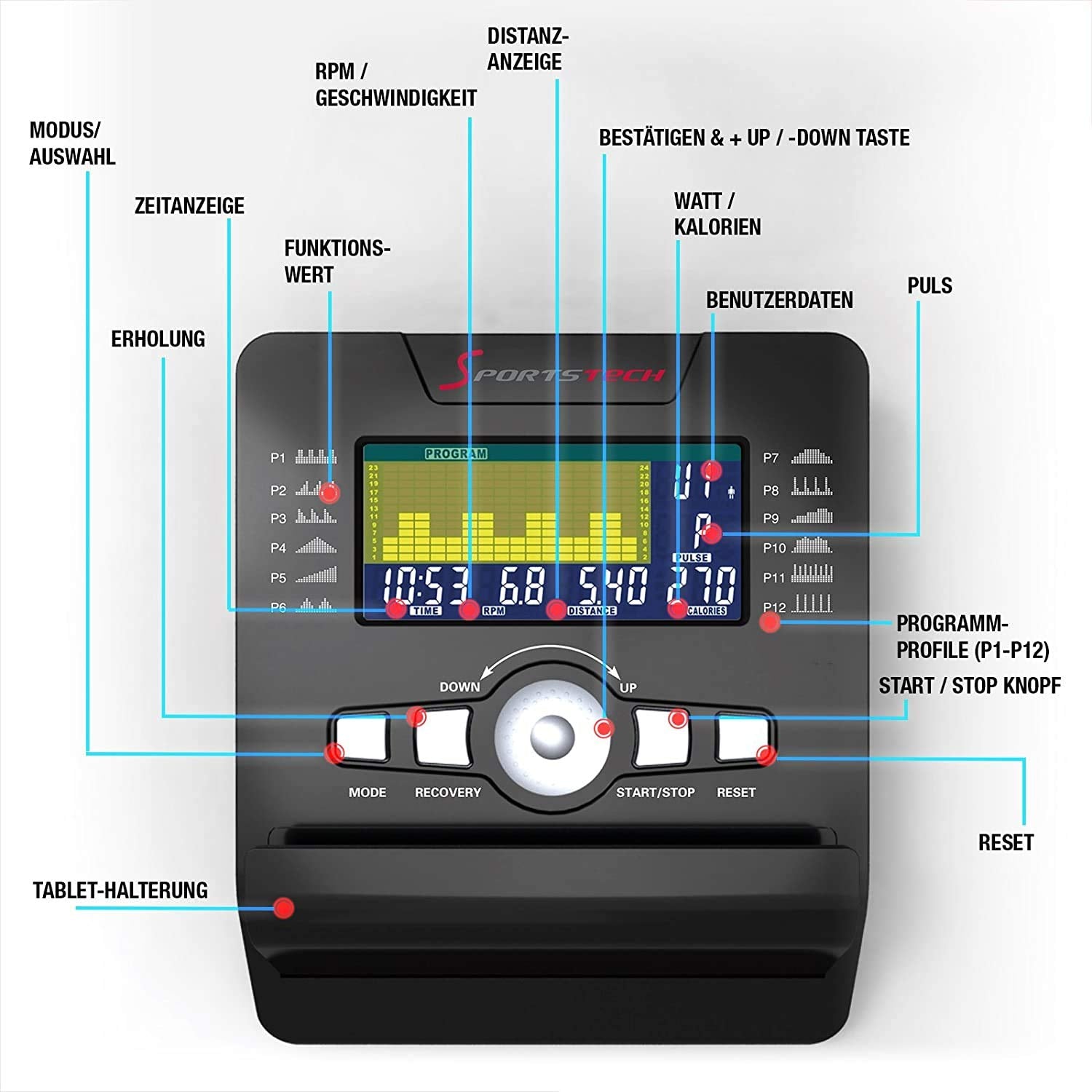 Sportstech ES600 Profi Ergometer | Deutsches Qualitätsunternehmen | Video Events & Multiplayer App | integrierter Stromgenerator & HRC | Pulsgurt optional | Liegeergometer + ergonomischer Sitzkomfort